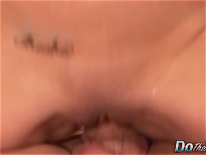 hotwife hubby Helps wifey Mariah Silver as She deep throats and humps a yam-sized pink cigar