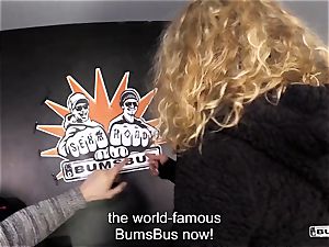 cabooses BUS - German platinum-blonde gets smashed rock hard in the van