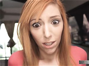 red-haired Lauren Phillips point of view fuckpole riding sack deep